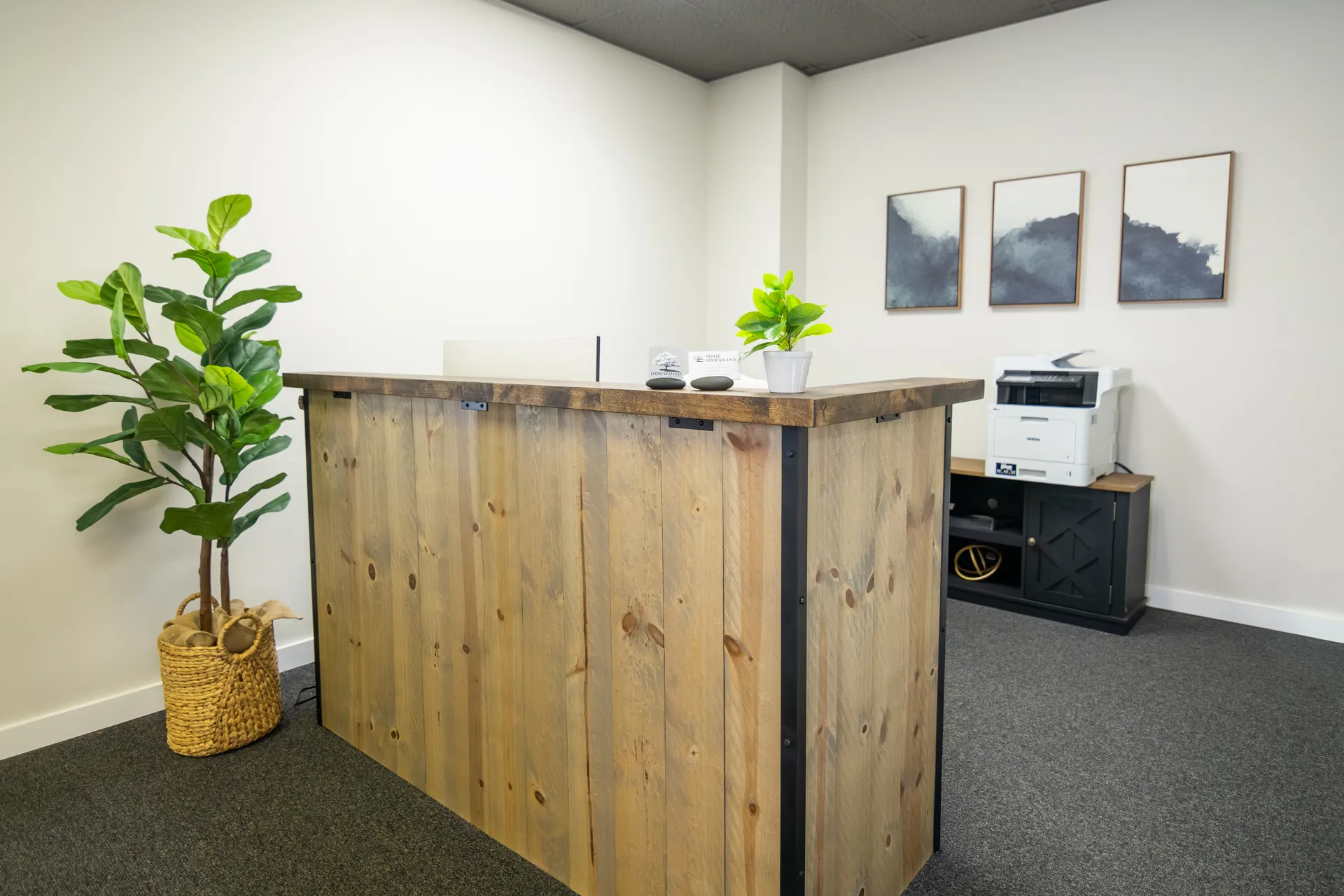The Dogwood Real Estate reception desk